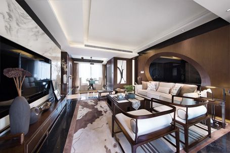 深圳新中式住宅室内设计案例-179平米
