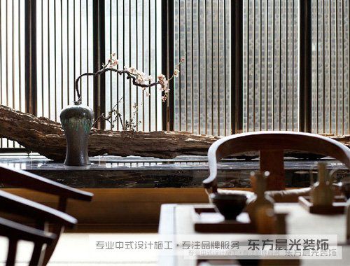 中式设计茶馆茶道插花艺术