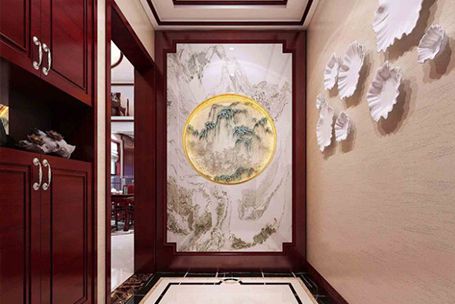 简约中式玄关效果图
